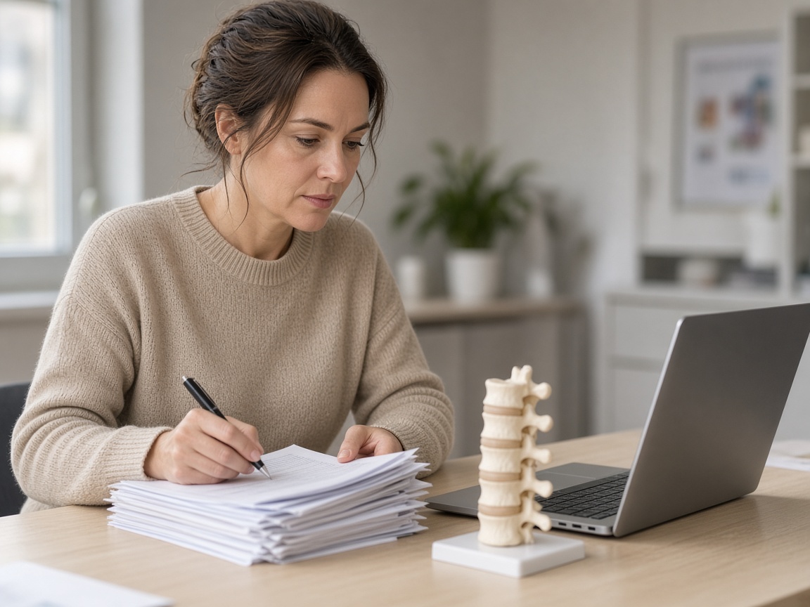 Compliance reviewer auditing pain management charts